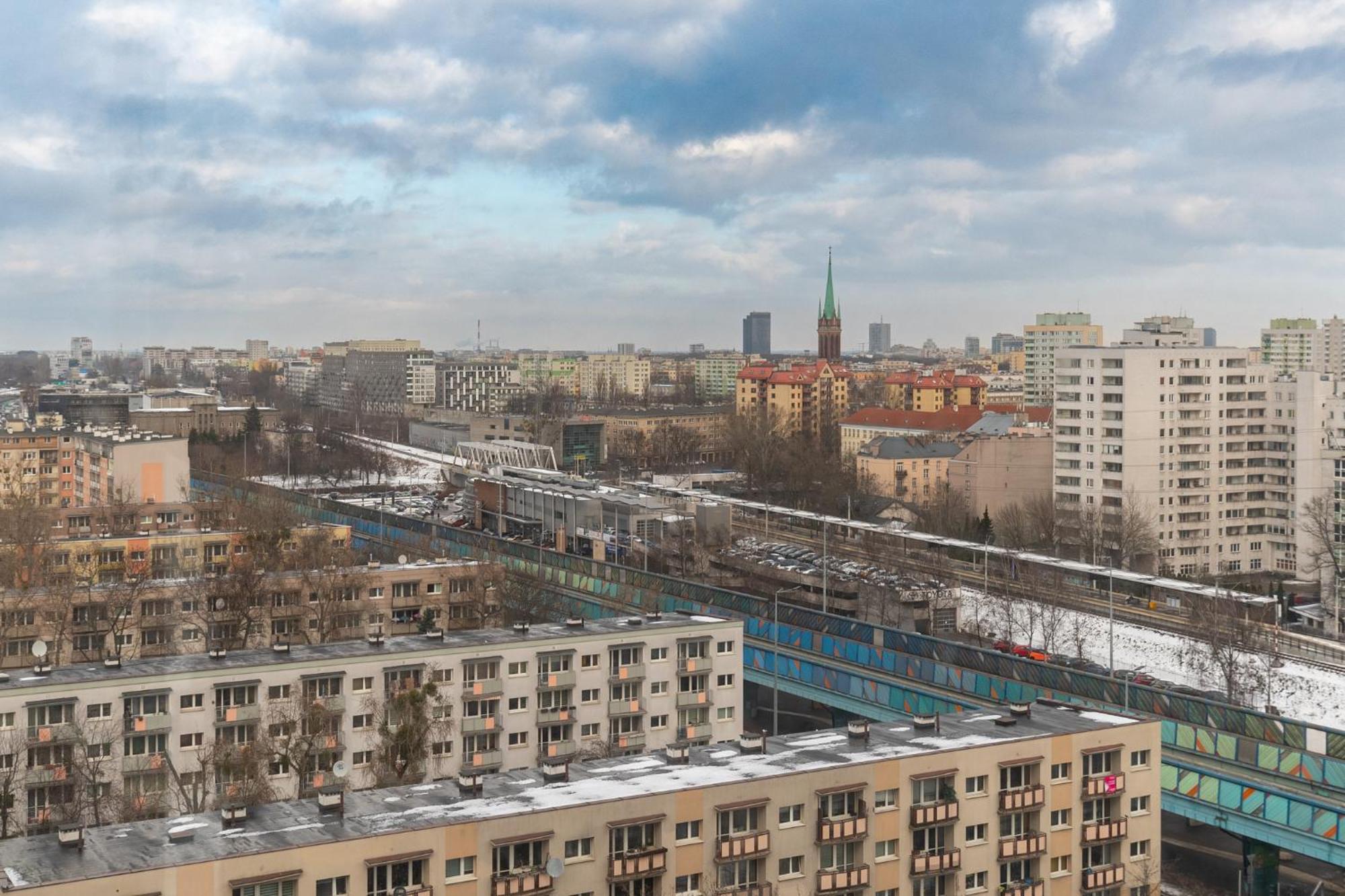 Apartamenty Wola Tower Warschau Exterior foto